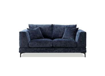 Monaco Luxe 2 Seater Fabric Sofa in Slate Blue