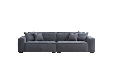 Savoy Grand Sofa Grey Boucle with optional Chaise Footstool