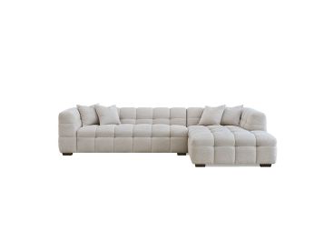 Maison 360 Cloud Corner Sofa in Sandstone Boucle