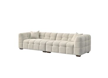 Maison 360 Cloud 4 Seater Sofa in Stone Boucle