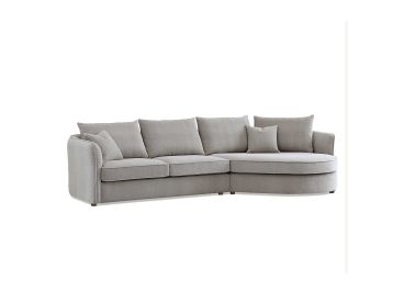 Laurent Corner Chaise Sofa in Pebble Bouclé