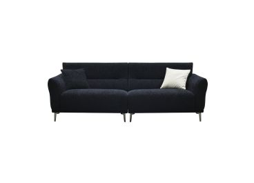 Notturno Luxe Black Bouclé 3 Seater Sofa