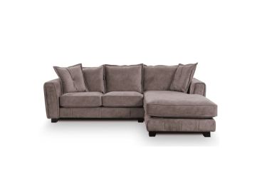 Hyatt Fabric Corner Chaise Sofa - Mocha 
