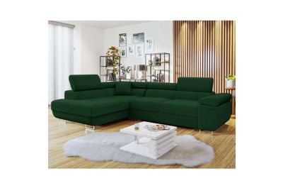 Corner Sofa Bed TORNADO-Green Left Oriantation