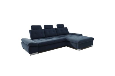 Vito Corner Chaise Sofa Bed Indigo - Right Facing Chaise