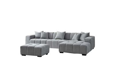 Amalfi Luxe Grey Corner Sofa