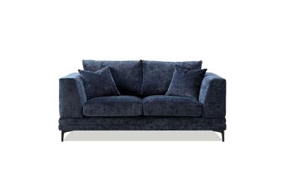 Monaco Luxe 2 Seater Fabric Sofa in Slate Blue