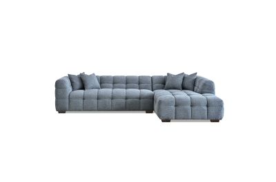 Maison 360 Cloud Corner Sofa in Steel Grey Boucle
