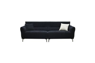 Notturno Luxe Black Bouclé 3 Seater Sofa