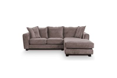 Hyatt Fabric Corner Chaise Sofa - Mocha