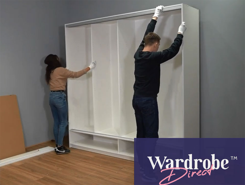 wardrobe carcass upright position